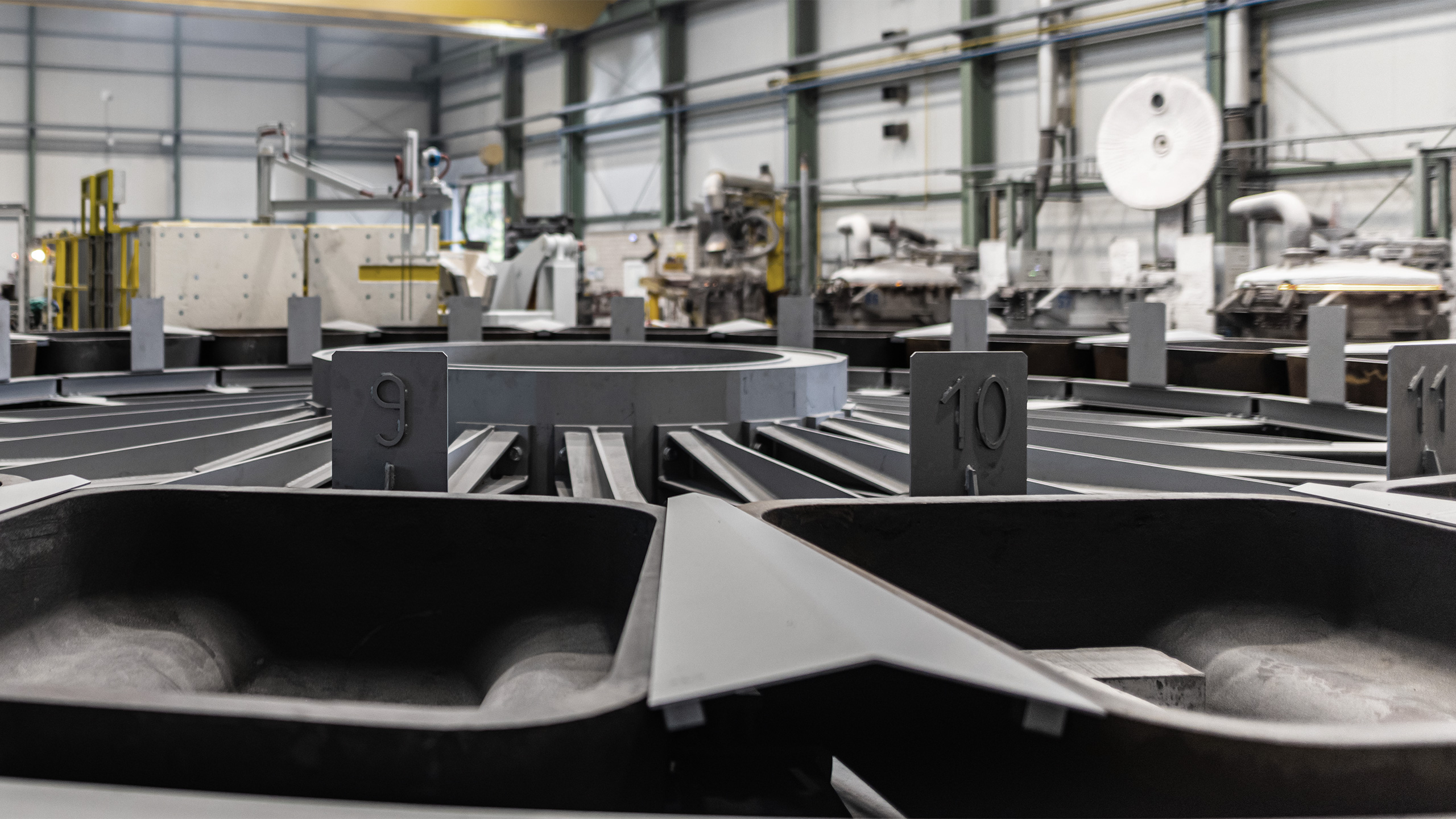 Gießkarussell für den Abguss von Sows aus Aluminium